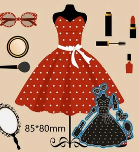Vestido ropa cosmética troqueles de corte de metal álbum de recortes artesanía estampado plantilla - Imagen 1 de 3