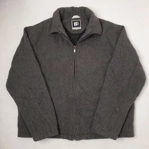 VTG 80s Bachrach Wool Blend Bomber Style Full Zip Jacket Mens L Made in Bulgaria - Picture 1 of 12
