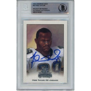 Fred Taylor Autographed 2002 Gridiron Kings 42 Slab Trading Card Beckett 47942 - Picture 1 of 2