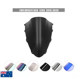 Windshield WindScreen Double Bubble For DUCATI 959 1299 Panigale R/S 2015-2020 - Foto 1 di 6