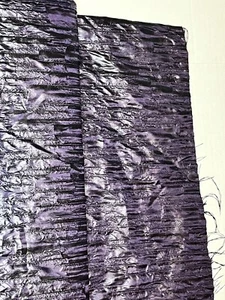 Purple And Black Fabric Crushed Uncut 3 1/2 Yards 58”x126” Craft Dress Costume - Picture 1 of 7