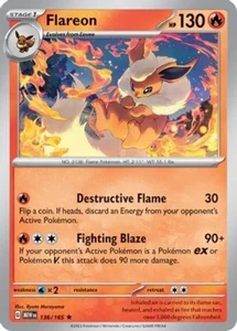 Pokemon - Flareon - 136/165 - Holo Rare - Scarlet & Violet - 151 - NM - Picture 1 of 1