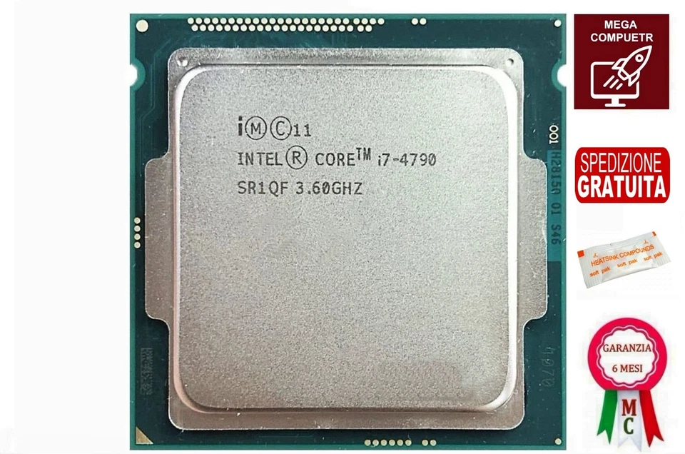 PROCESSORE SOCKET LGA 1150 INTEL CORE i7 4790  &  SR1QF - Immagine 1 di 1