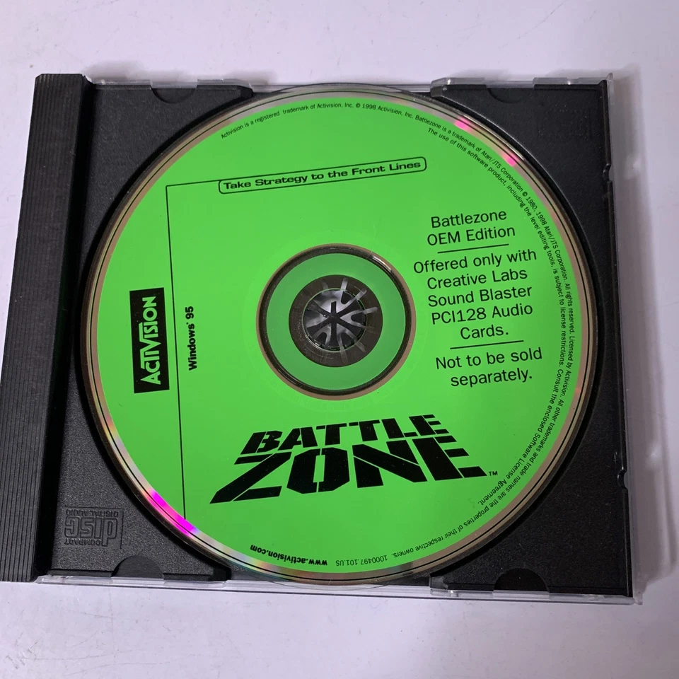 Battlezone PC CD-ROM First-Person Shooter Real-time Strategy 1998 Game - Image 1 of 1