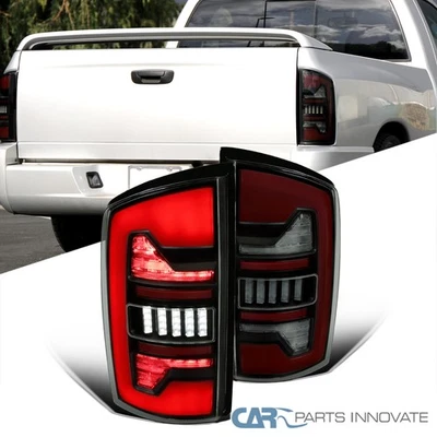 Fits 2002-2006 Dodge Ram 1500 2500 3500 Black/Smoke LED Tail Lights Brake Lamps Foto 1 de 4