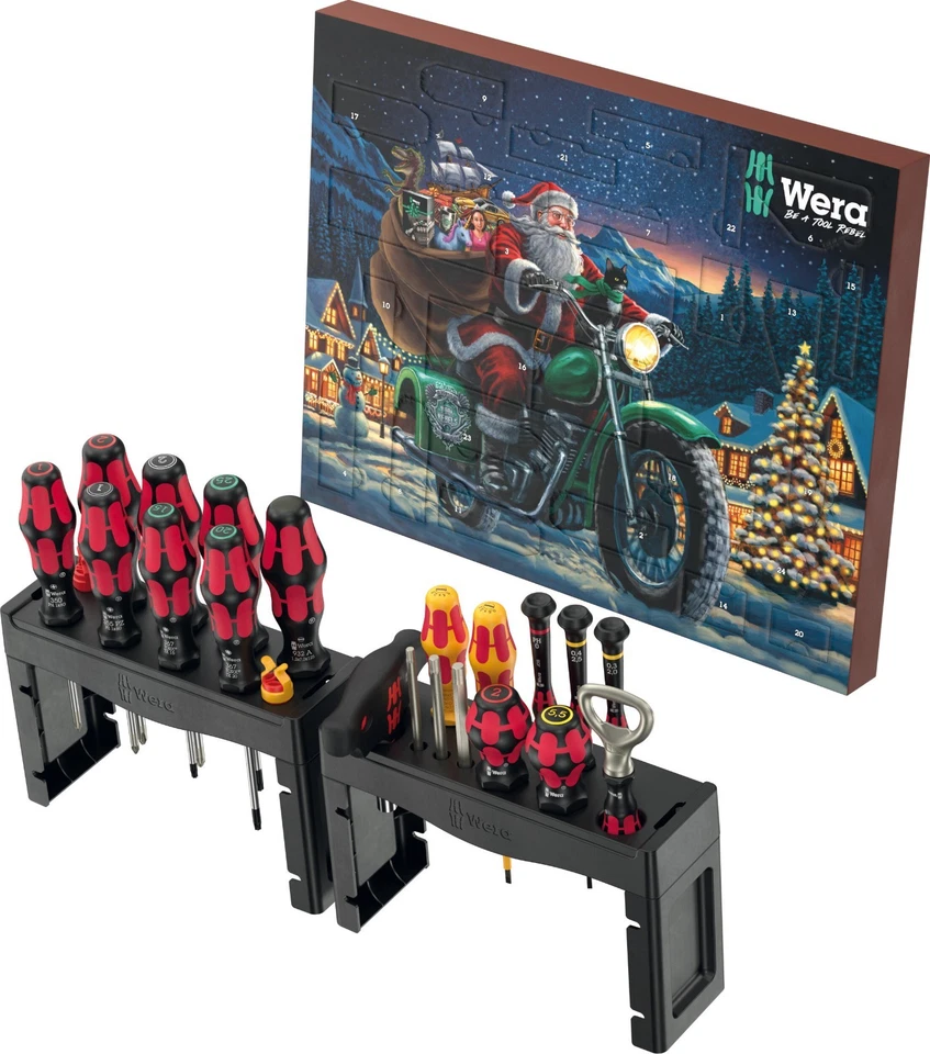 Wera 05136610001 Advent Calendar 2025 - 28 Piece Christmas Tool Gift Set