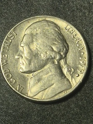 1979 Jefferson Nickel Error-Filled In D Mint Mark - Image 1 of 4