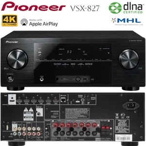 PIONEER VSX-827 Ricevitore di rete 7.1 AirPlay AirPlay HTC MHL DLNA 4K UHD 3D ARC - Foto 1 di 5