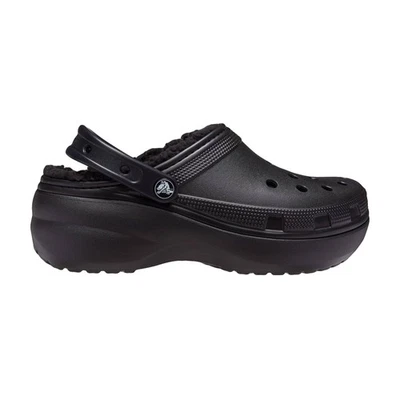 CROCS CLASSIC PLATFORM LINED CLOG BLACK - Imagen 1 de 4
