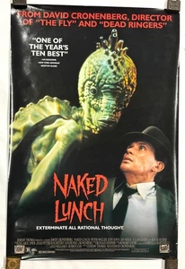 1991 Naked Lunch David Cronenberg Vintage 1 Sided Video Store Poster 38" X 25.5" - Picture 1 of 9