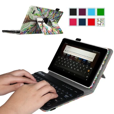 Keyboard Case for Amazon Fire 7 5th Generation SV98LN (2015 Release) Folio Cover - Image 1 of 4