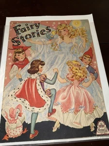 Fairy Stories The Merrill Publishing Co Linenet Cinderella Red Riding Hood 1943 - Imagen 1 de 10