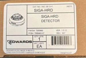 Fire Alarm Edwards SIGA-HRD Smoke Detector New Free Shipping - Picture 1 of 1