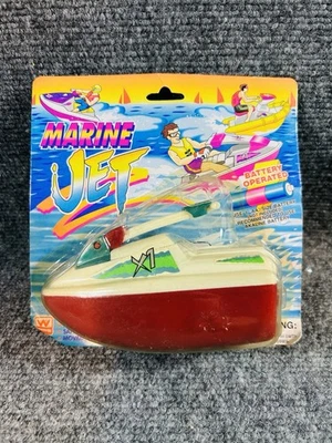 1990's Vintage Battery Operated MARINE JET Jet Ski Bath Pool Toy New In Package - Image 1 of 4