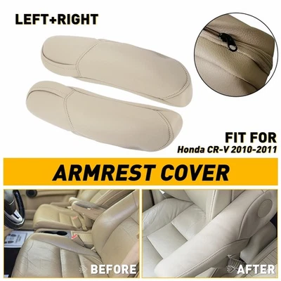 Funda reposabrazos asiento cuero beige apta para Honda CR-V EX LX SE 2010-2011 duradera Foto 1 de 4