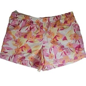 Columbia Shorts Mujer XXL Rosa Naranja Floral Bañador Malla Forro Cordón - Imagen 1 de 6