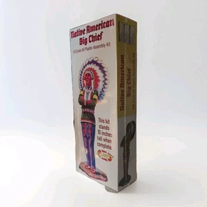 Native American Big Chief Plastic Model Kit - 1/8 Scale Assembly Atlantis NIB - Picture 1 of 3