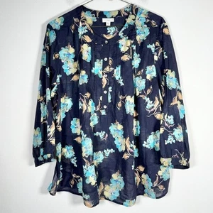 J. Jill Popover-Bluse Damen Größe 2X Blumenmuster - Bild 1 von 6