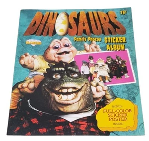 Vintage Dinosaurs TV Show Family Photos Sticker Album Book Unused NOS - Picture 1 of 7