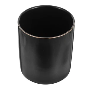 Keramik Stift Tasse Schwarz für Schreibtisch Organizer Bleistift Halter Make-up Pinsel Ständer Büro - Bild 1 von 12