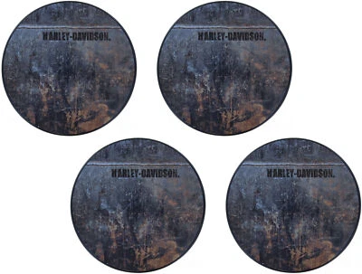Harley-Davidson Black Metal Collection 4 Pack Coasters - Image 1 of 3
