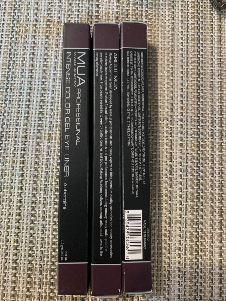 Lot of 3 MUA Professional Intense Color Gel Eye Liner Aubergine 1.2g NEW 350592 - Image 1 of 3