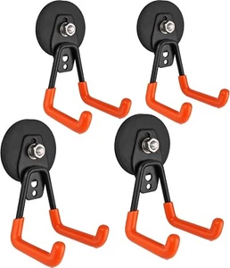 4 PCS Magnetic Hooks, Garage Magnetic Hooks Heavy Duty with Anti-Slip Coating - Picture 1 of 5