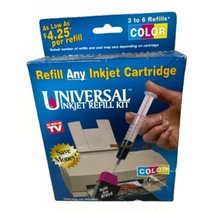 ONTEL Universal Inkjet Printer Cartridge Tri Color Refill Kit - New Damaged Box - Picture 1 of 8