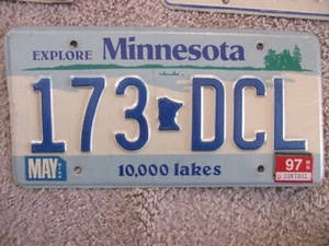 1997 MINNESOTA LICENSE PLATE '97 MN LICENSE PLATE TAG MAN CAVE - Picture 1 of 3