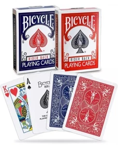 Bicycle Standard Playing Cards, 2 Count (DECKS-2), Poker, Red & Blue ~ TRUSTED - Picture 1 of 4
