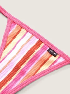 New Victoria's Secret💲Discounts on 2+💲Cotton V-String🥰Sz M 🥰Optic Stripe - Picture 1 of 2