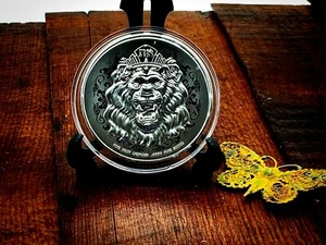 10 Dollars - Elizabeth II Roaring Lion 5 Ounce Silver Coin 1000 Limit - Picture 1 of 11