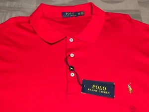Polo Ralph Lauren Men's Red Short Sleeve Polo Shirt NWT Big & Tall Size 4LT - Picture 1 of 10