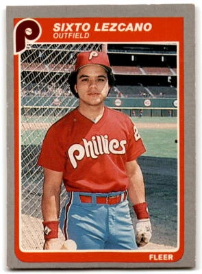 1985 Fleer Sixto Lezcano #258 Philadelphia Phillies - Image 1 of 2
