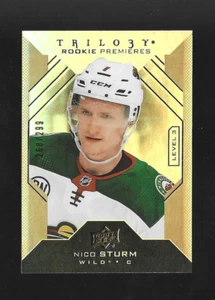 2019-20 Upper Deck Trilogy novato estrenos Nico Sturm Minnesota Wild/299 - Imagen 1 de 2
