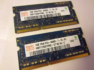 2GB RAM Upgrade Kit (2 X 1GB) PC Apple Macbook Laptop 2009 2010 DDR3 PC3 8500s - Picture 1 of 5