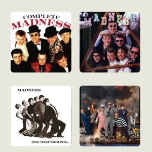 Madness 4 Coaster Set Baggy Trousers Suggs House Of Fun Ska Pop Music Two Tone - Foto 1 di 5