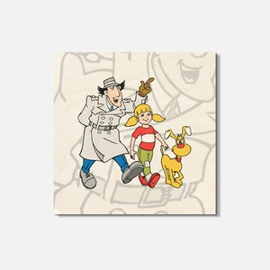 Inspector Gadget Cartoon 4'' X 4'' Square Wooden Coaster - Picture 1 of 3