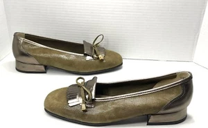 California Magdesians Vintage Leather Loafers Fringe Women’s Size 8 WIDE- NEW!! - Picture 1 of 12