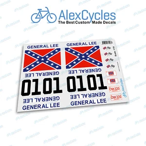 The Dukes of Hazzard GENERAL LEE 1:10 Scale Decals Stickers Kit RC Tamiya HPI - Picture 1 of 2