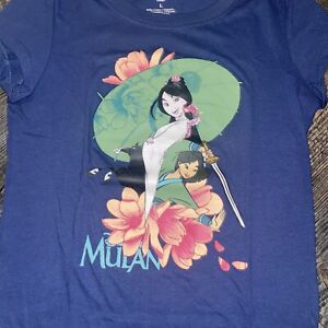 Womens Petite Slim Disney Mulan t shirt size large