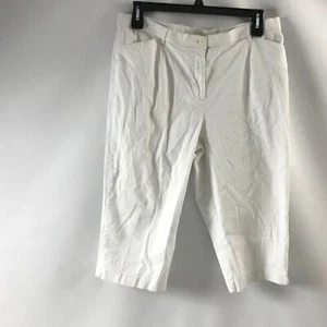 Brand Bazar Women's Cropped Pants Women Size 18W Plus White Casual Bottom New - Picture 1 of 7