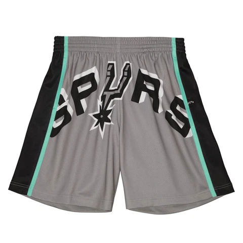 Mitchell & Ness Grey NBA San Antonio Spurs Big Face 2.0 Blownout Shorts Cover
