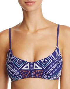  NEW Trina Turk Jakarta Embroidery Bralette Bikini Swimwear top size 8 Indigo - Picture 1 of 2