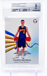 2004 Topps Pristine Andris Biedrins Warriors ROOKIE REFRACTOR /599 BGS 9
