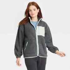 Women's Plus Size Sherpa Jacket - Universal Thread Gray 3X