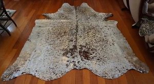 Gold Speckled Devore over a Gorgeous Brown & White Salt & Pepper Hide - Stunning - Bild 1 von 12