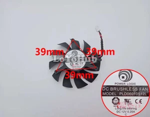 New Power Logic PLD06010S12L Graphics card Fan 2wire 2pin DC12V 0.2A 55x55x10mm - Picture 1 of 5