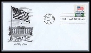 US FDC # 1338D 6c flag over White house  Artmaster  1970, 9e507 - Picture 1 of 1