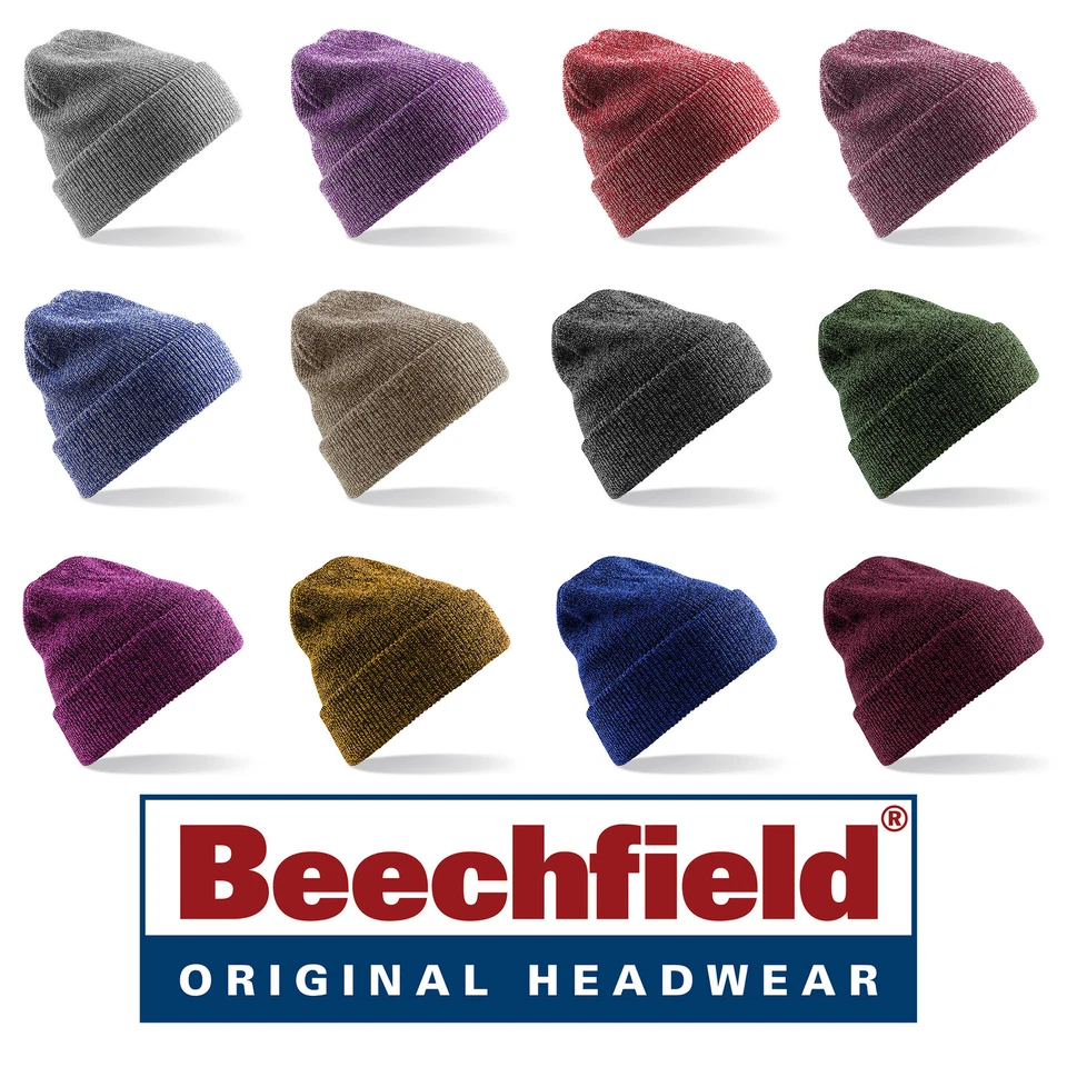 Cappello BEECHFIELD cuffia HERITAGE BEANIE vintage ACRILICO MORBIDO in 14 COLORI